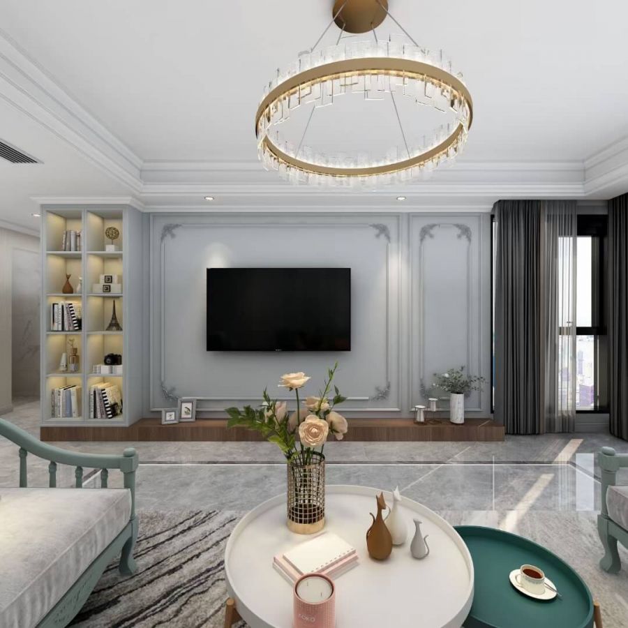 法式風(fēng)格三室一廳裝修效果圖，裝出高檔范！