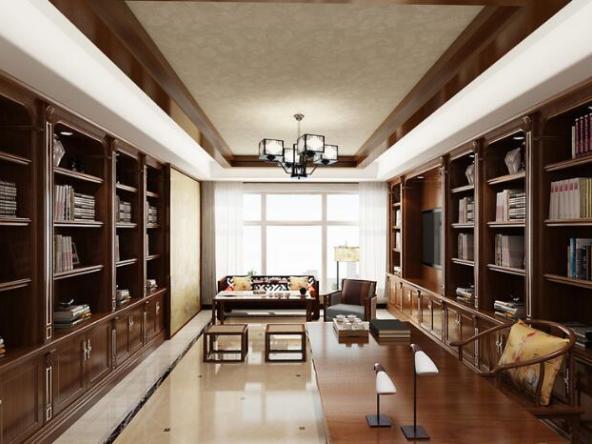 100㎡新中式三室一廳，客廳不做吊頂，提升整個(gè)屋子的高度