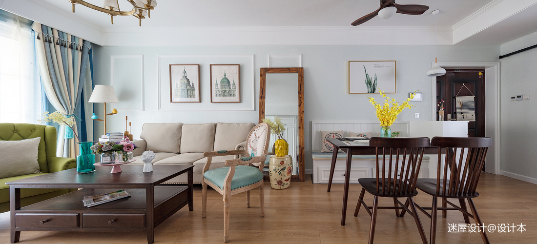 窗簾裝修效果圖88平米保留三臥室，還要逼設計美式經(jīng)典設計圖片賞析