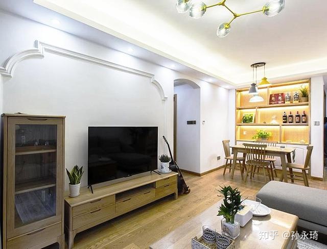電視背景墻這么裝修，每天讓你享受在世外桃源