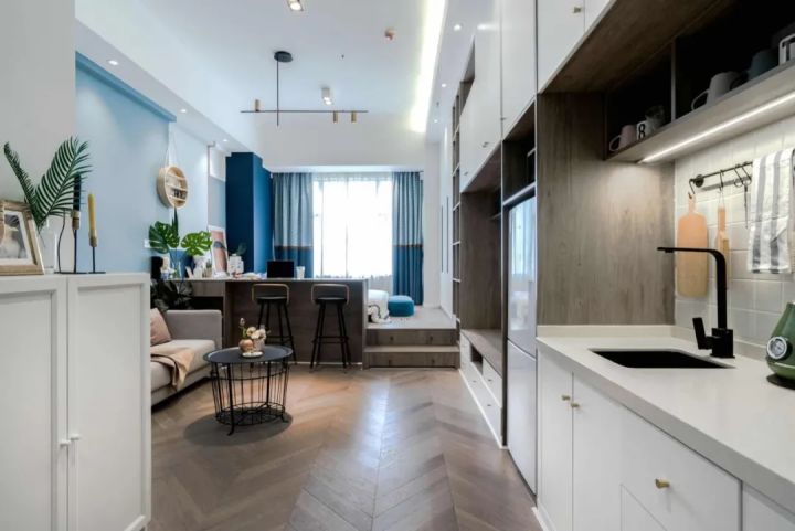 35平小戶型絕美爆改，只花8W還有85%收納率