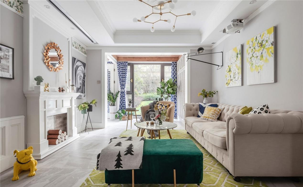 客廳沙發(fā)裝修效果圖重慶恒大優(yōu)活城現代輕奢設計案例現代簡約客廳設計圖片賞析