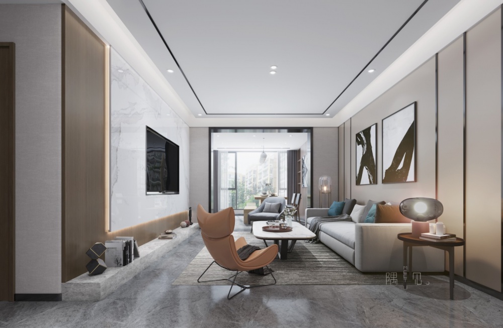 客廳窗簾裝修效果圖大隱于市現代簡約客廳設計圖片賞析