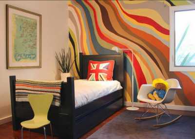 涂鴉風疙公寓室內整體裝修效果圖