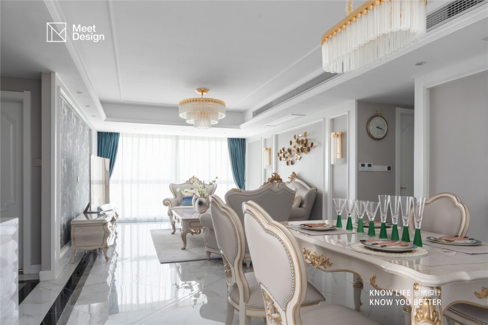 廚房窗簾2裝修效果圖優(yōu)雅歐式，帶你探秘融化在奶油里歐式豪華餐廳設(shè)計圖片賞析