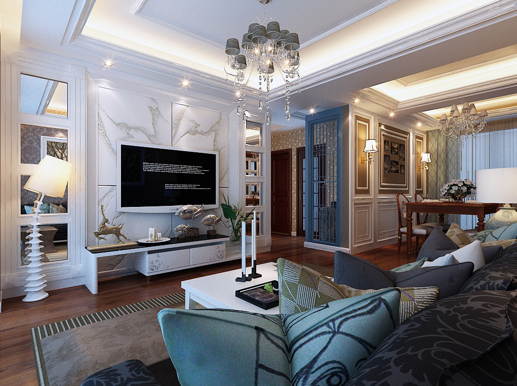 歐式風格裝修設計圖_簡約式風格裝修效果圖_現(xiàn)代簡歐風格裝修效果圖