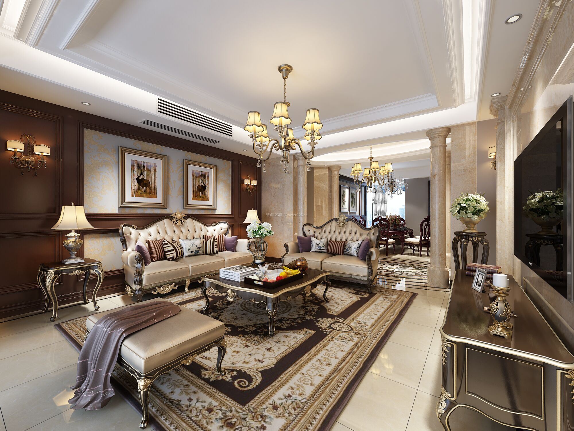 簡約式風格裝修效果圖_現(xiàn)代簡歐風格裝修效果圖_歐式風格裝修設計圖