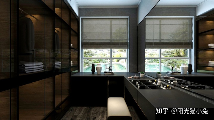 別墅裝修樣板房，衣帽間設(shè)計(jì)講究多