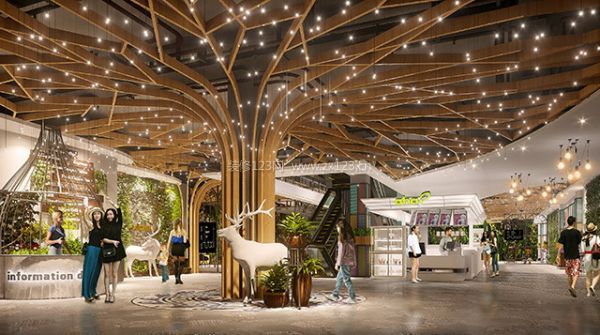 合肥商場裝修客戶可參考的商場裝修設計效果圖