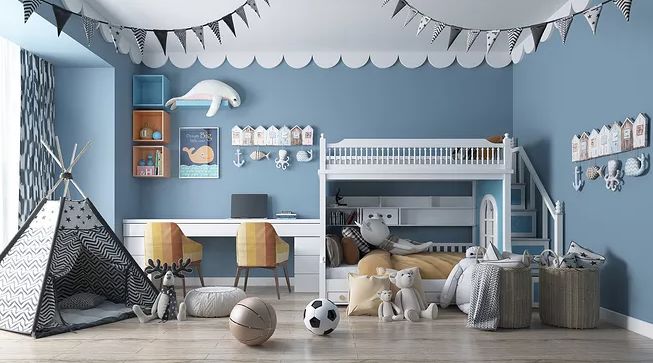 兒童小臥室簡約裝修，能夠注意到這幾點(diǎn)的，效果和安全都會很好