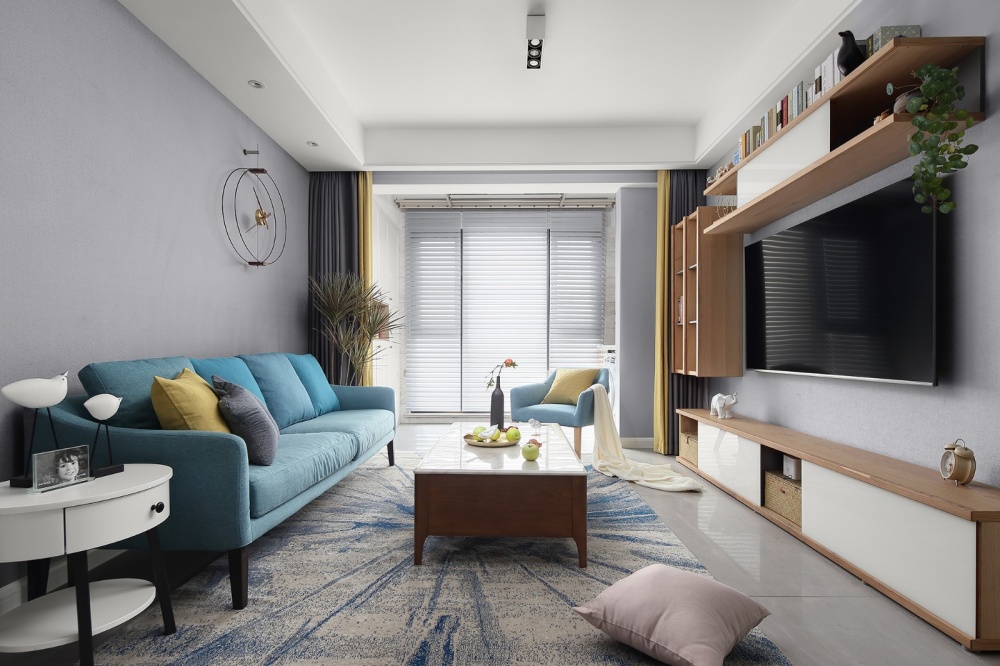 客廳窗簾裝修效果圖居家需精致，生活不將就；我的北北歐極簡客廳設(shè)計圖片賞析