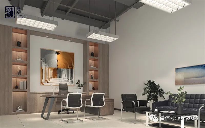 沒(méi)錢(qián)沒(méi)地兒還想裝修，這種小平米辦公室裝修效果圖簡(jiǎn)直是量身打造