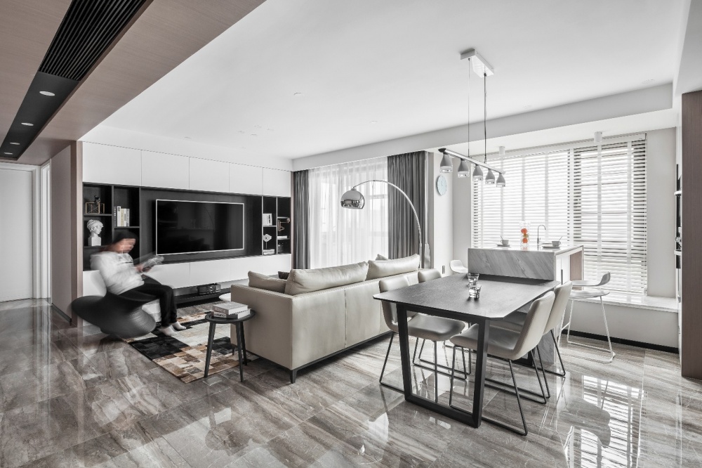 窗簾裝修效果圖“一字型”戶型現(xiàn)代餐廳吊燈圖片現(xiàn)代簡約設計圖片賞析