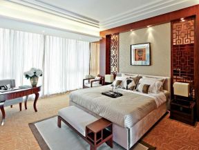 2020中式臥室背景墻設計 2020中式臥室圖片欣賞 