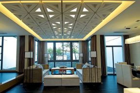 2020客廳創(chuàng)意吊頂設計 2020別墅客廳創(chuàng)意吊頂設計