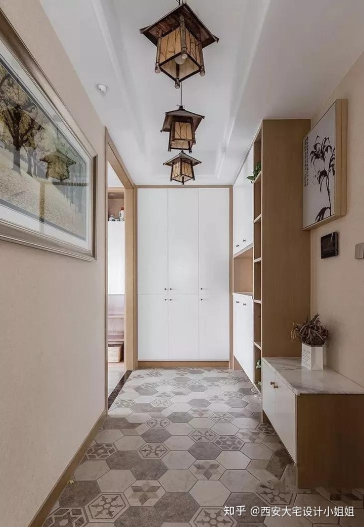 20款玄關(guān)效果圖，地面這樣貼花磚，真是美極了！